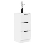 Aparador de madera contrachapada blanco 30x30x70 cm