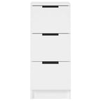 Aparador de madera contrachapada blanco 30x30x70 cm