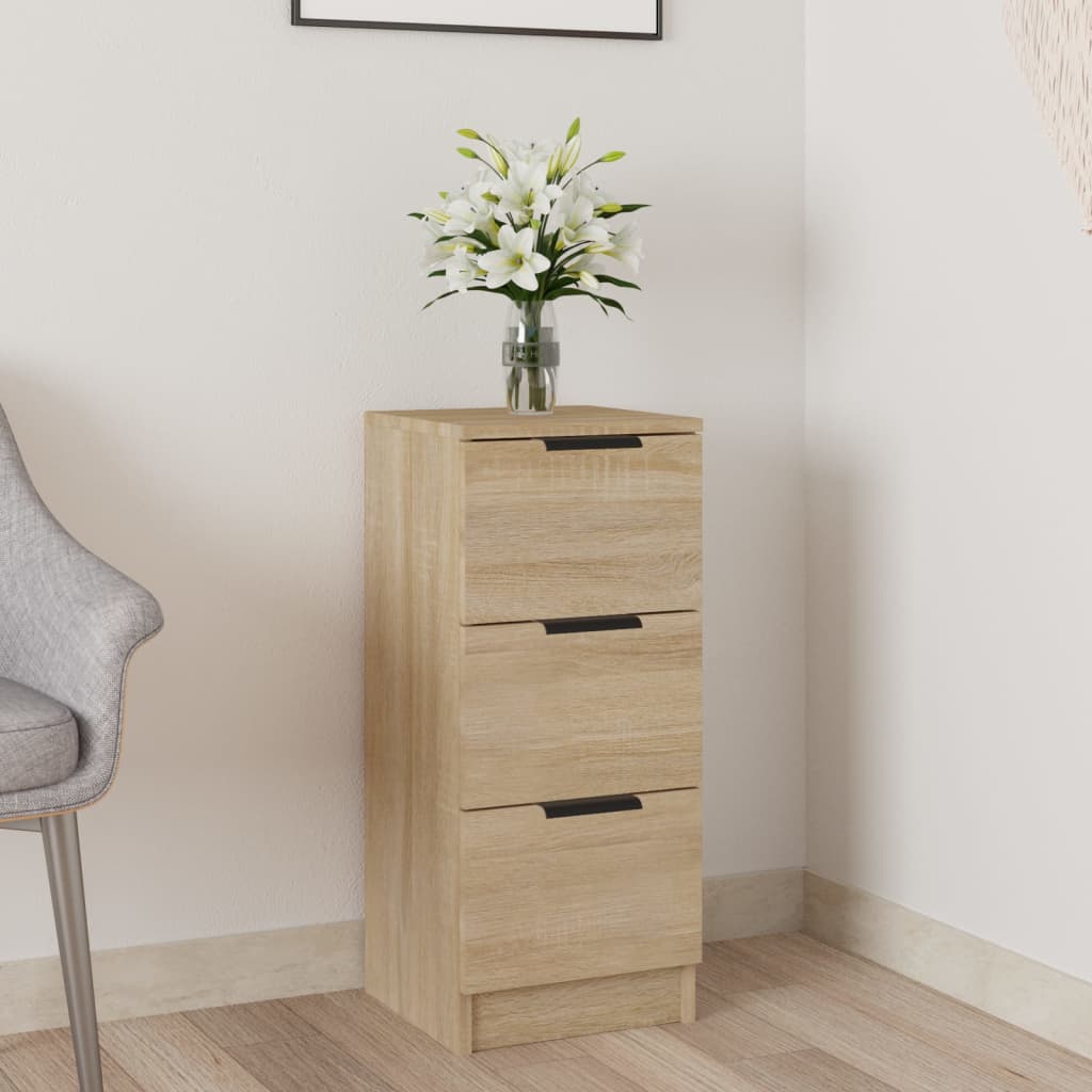 Aparador de madera contrachapada blanco 30x30x70 cm