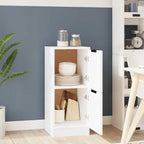 Aparador de madera contrachapada blanco 30x30x70 cm