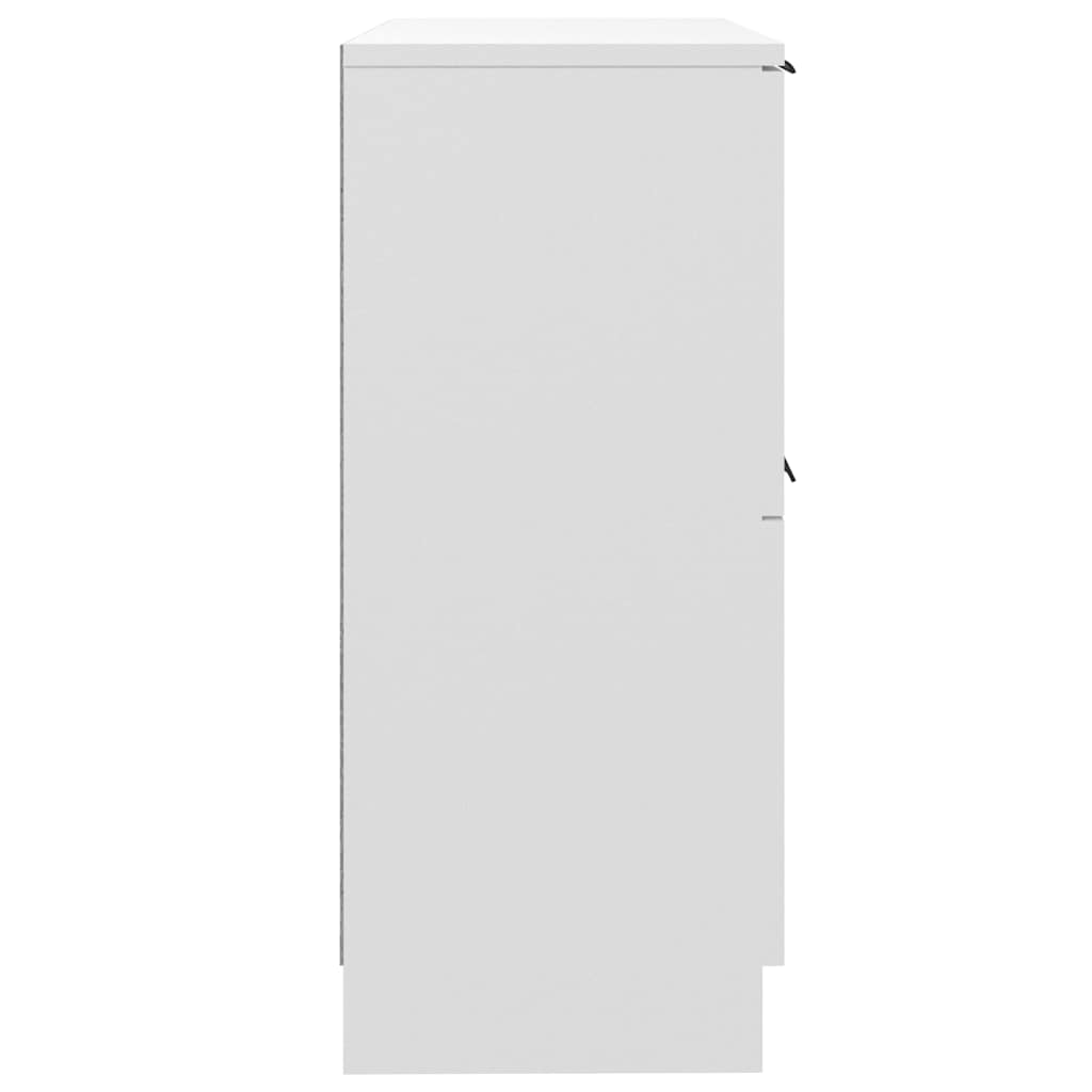 Aparador de madera contrachapada blanco 30x30x70 cm