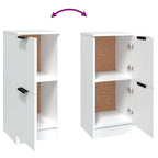 Aparador de madera contrachapada blanco 30x30x70 cm
