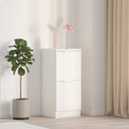 Aparador de madera contrachapada blanco 30x30x70 cm