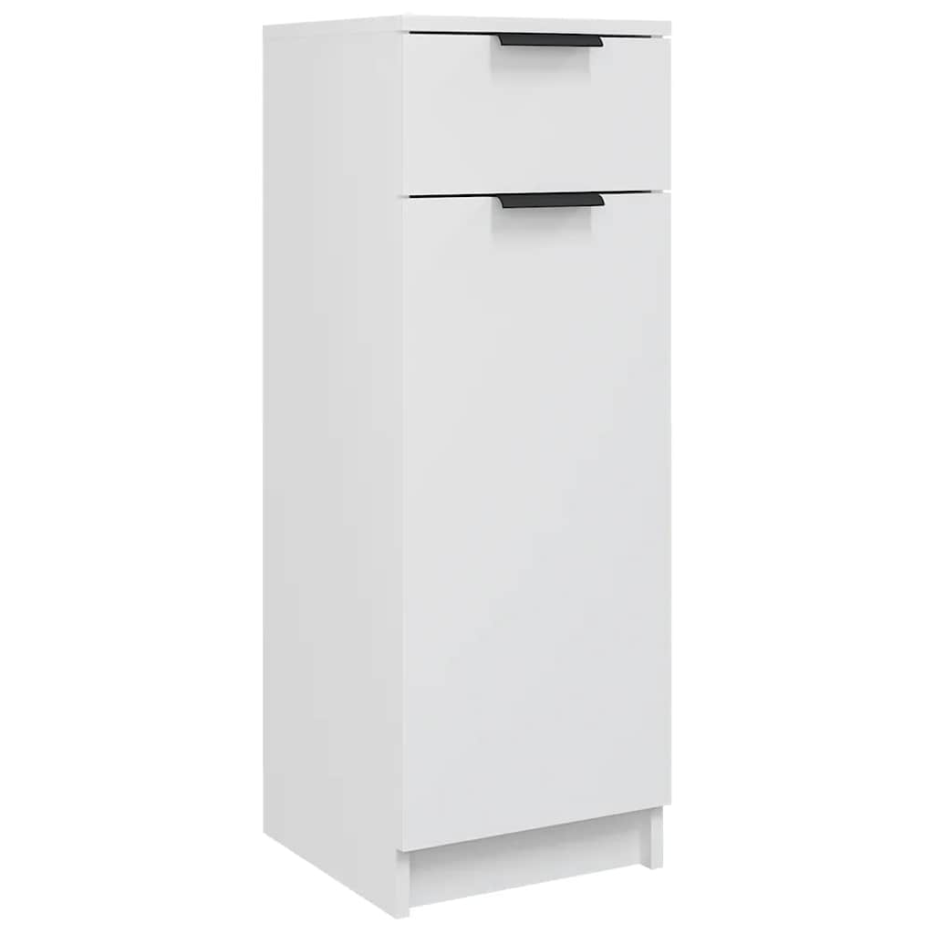 Armario de baño madera contrachapada blanco 32x33,5x90 cm