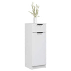 Armario de baño madera contrachapada blanco 32x33,5x90 cm