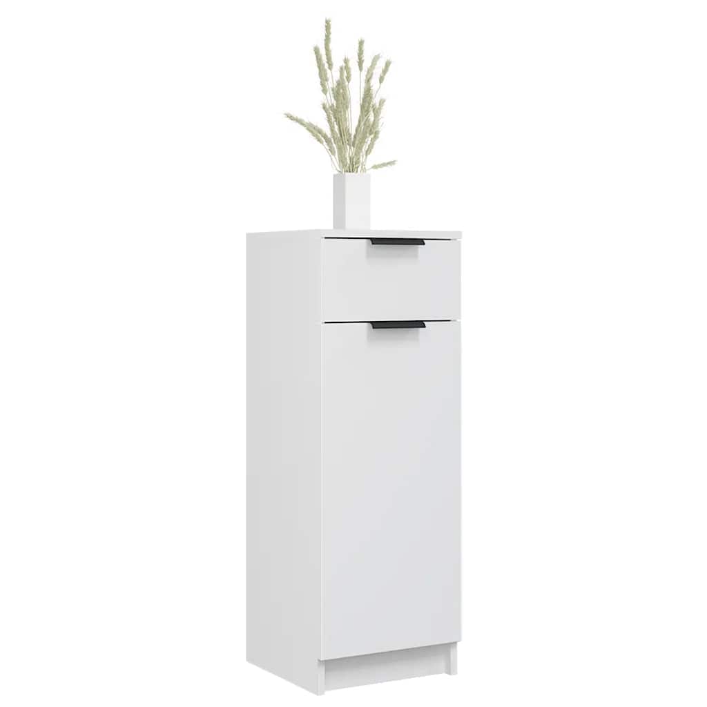 Armario de baño madera contrachapada blanco 32x33,5x90 cm