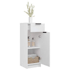 Armario de baño madera contrachapada blanco 32x33,5x90 cm