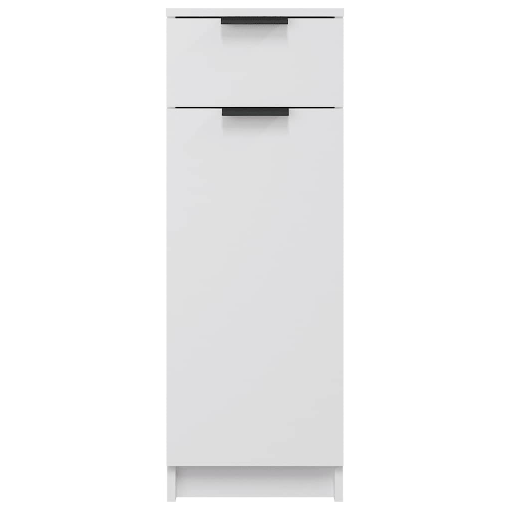 Armario de baño madera contrachapada blanco 32x33,5x90 cm