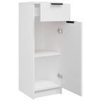 Armario de baño madera contrachapada blanco 32x33,5x90 cm