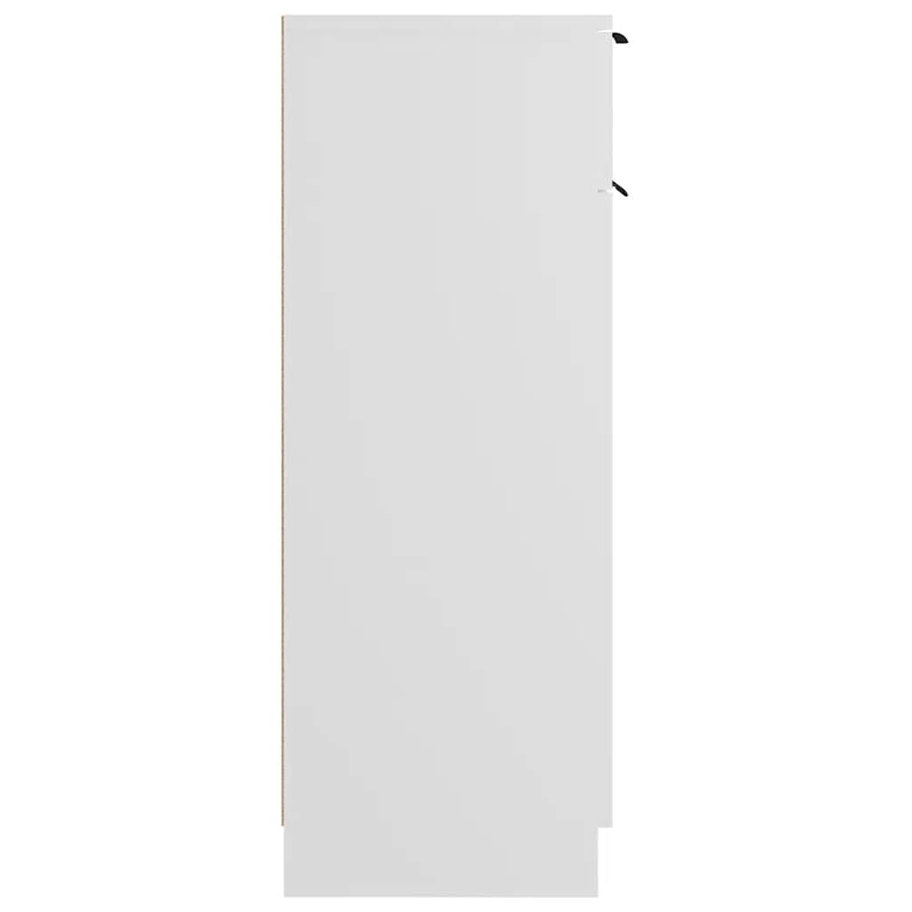 Armario de baño madera contrachapada blanco 32x33,5x90 cm