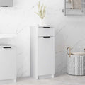 Armario de baño madera contrachapada blanco 32x33,5x90 cm