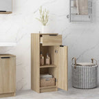 Armario de baño madera contrachapada roble Sonoma 32x33,5x90 cm