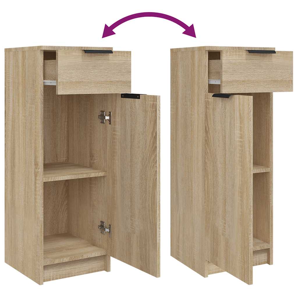 Armario de baño madera contrachapada roble Sonoma 32x33,5x90 cm