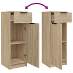 Armario de baño madera contrachapada roble Sonoma 32x33,5x90 cm