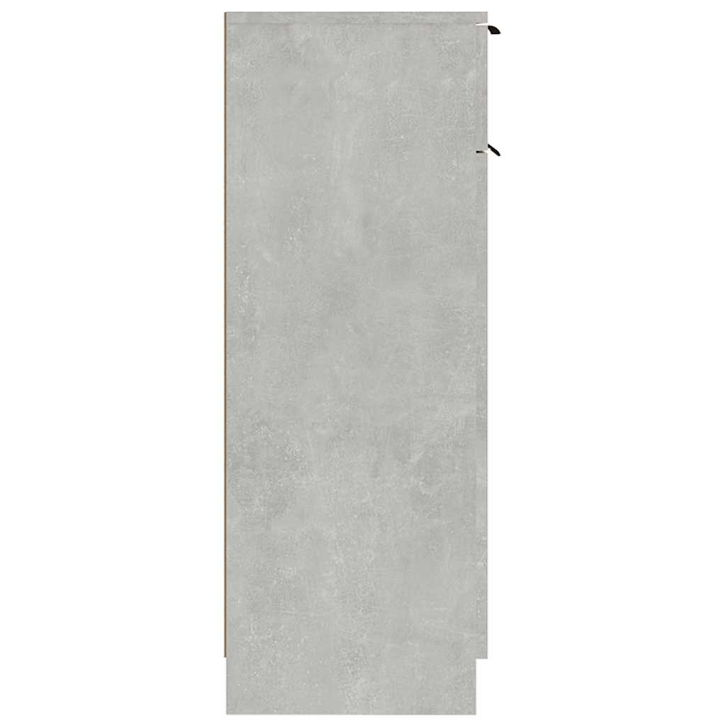 Armario de baño madera contrachapada gris hormigón 32x34x90 cm