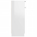 Armario de baño madera contrachapada blanco brillo 32x33,5x90 cm