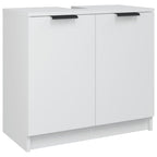 Armario de baño madera contrachapada blanco 64,5x33,5x59 cm