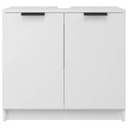 Armario de baño madera contrachapada blanco 64,5x33,5x59 cm