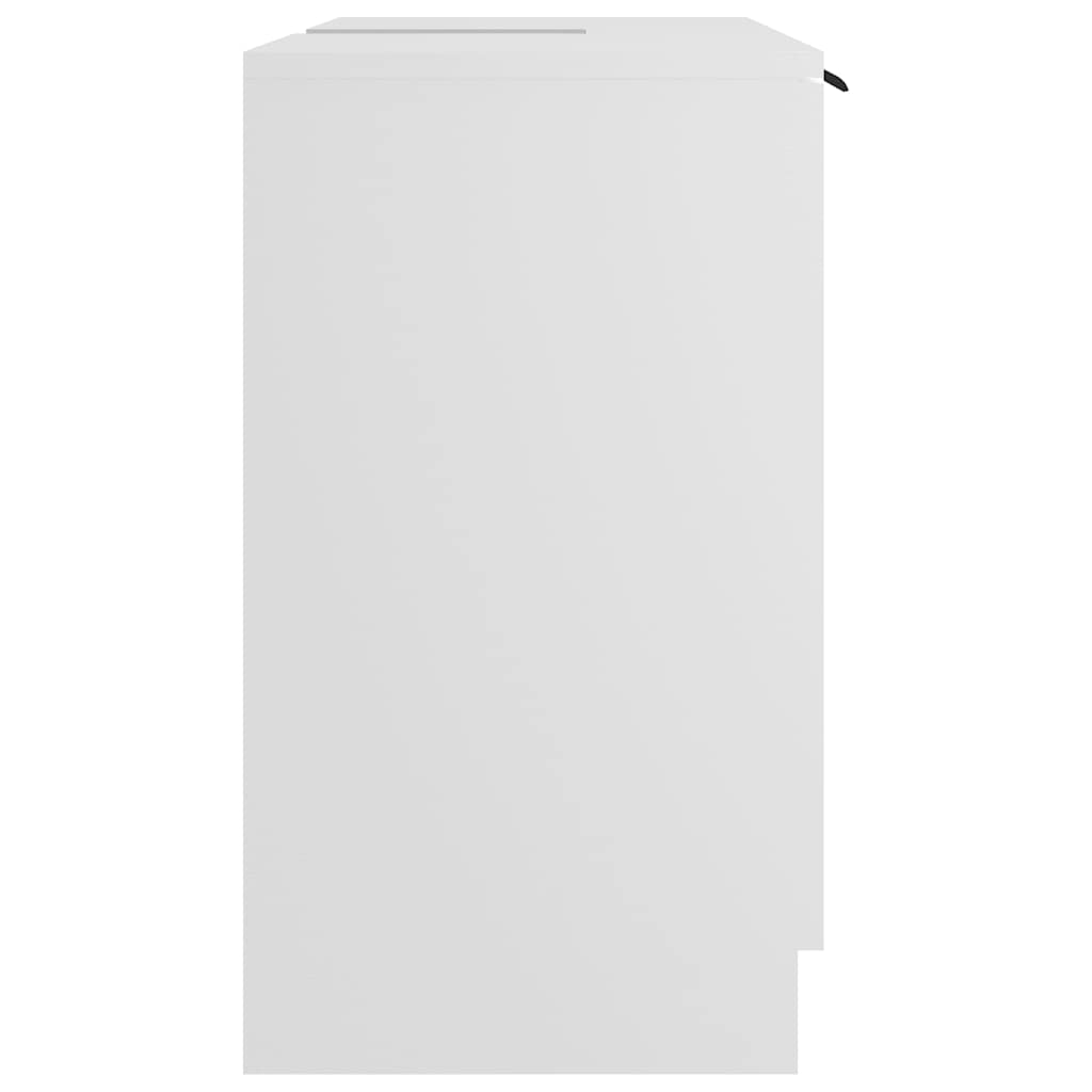 Armario de baño madera contrachapada blanco 64,5x33,5x59 cm