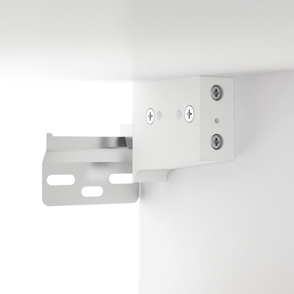 Armario de baño con espejo blanco 64x20x67 cm