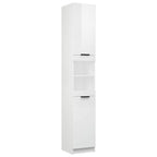 Armario de baño contrachapada blanco brillo 32x34x188,5cm