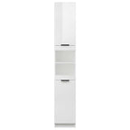 Armario de baño contrachapada blanco brillo 32x34x188,5cm