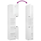 Armario de baño contrachapada blanco brillo 32x34x188,5cm