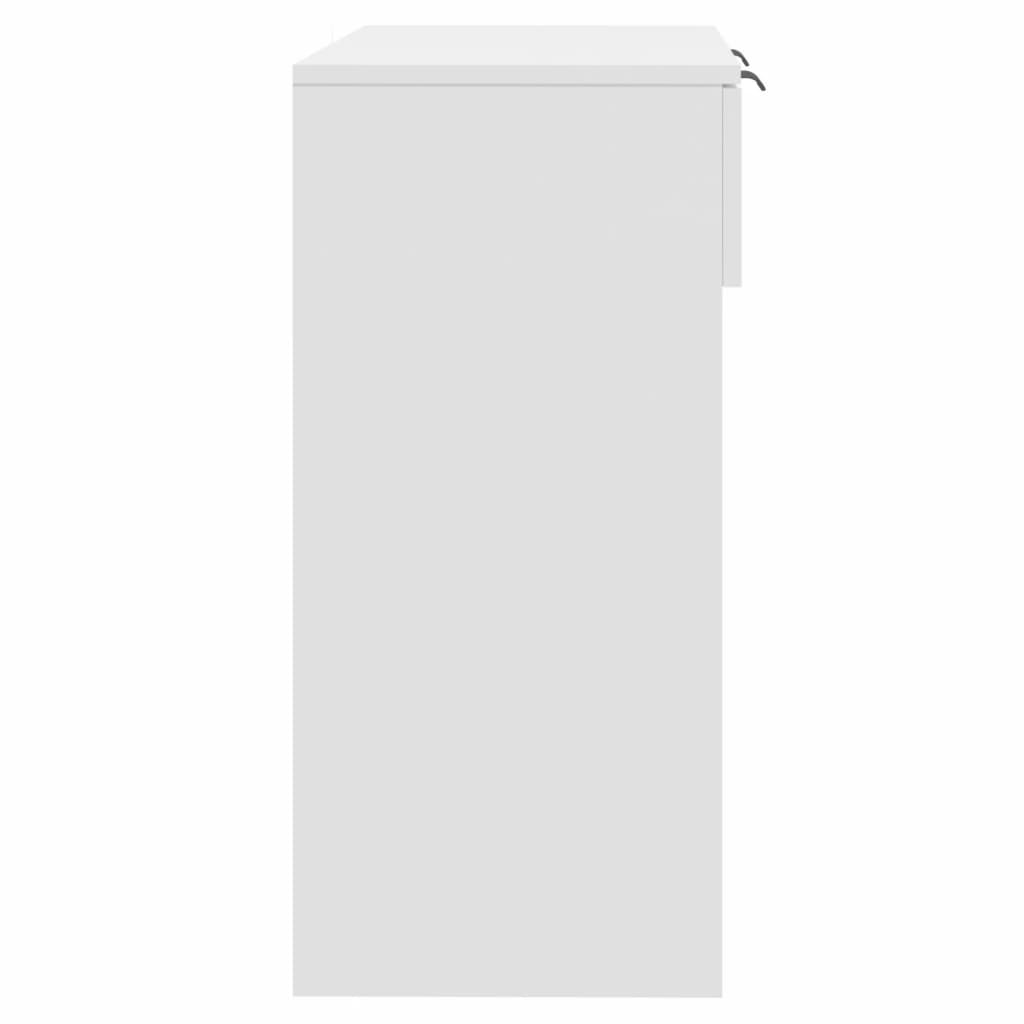 Mesa consola de madera contrachapada blanco 90x36x75 cm