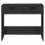 Mesa consola madera de ingeniería negro 90x36x75 cm