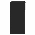 Mesa consola madera de ingeniería negro 90x36x75 cm