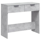 Mesa consola de madera contrachapada gris hormigón 90x36x75 cm