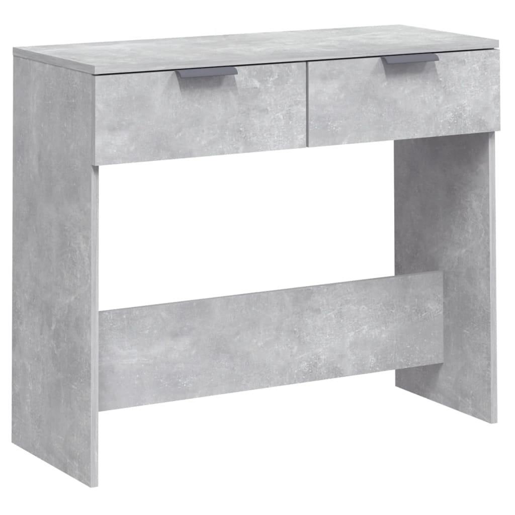 Mesa consola de madera contrachapada gris hormigón 90x36x75 cm