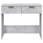 Mesa consola de madera contrachapada gris hormigón 90x36x75 cm