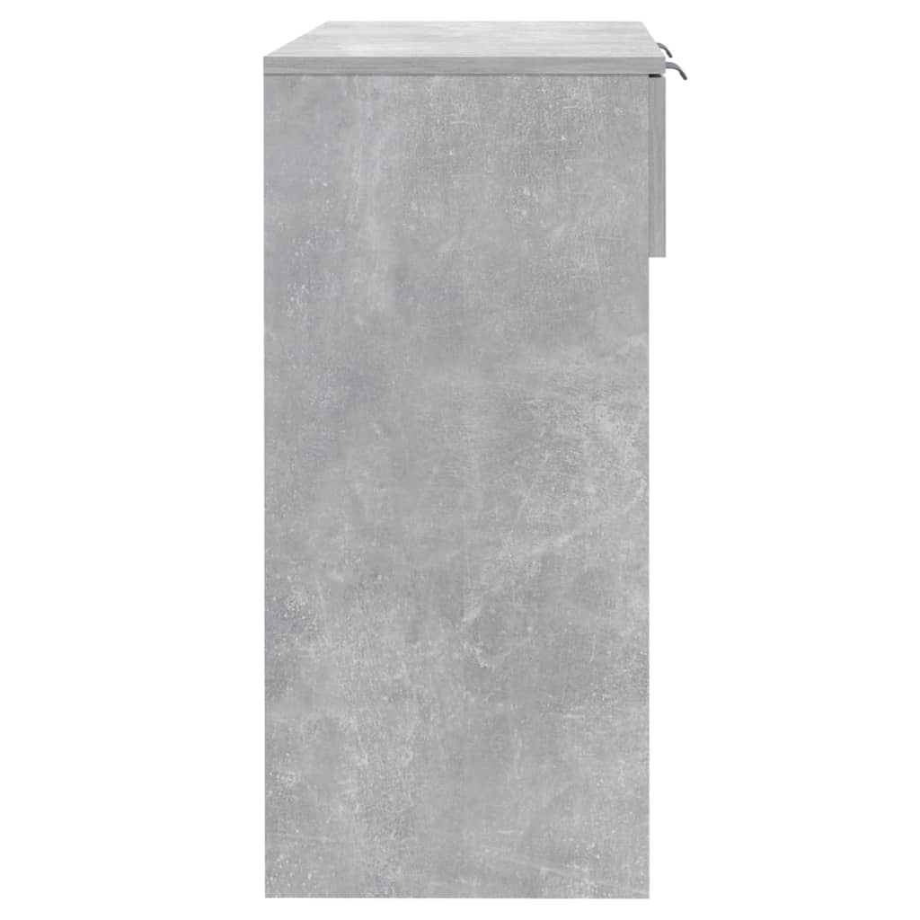 Mesa consola de madera contrachapada gris hormigón 90x36x75 cm