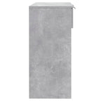 Mesa consola de madera contrachapada gris hormigón 90x36x75 cm