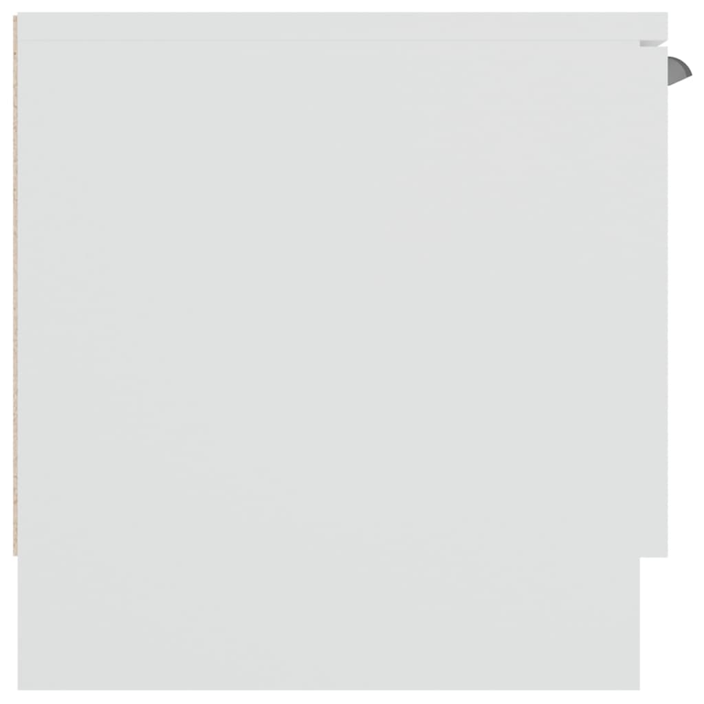Mueble de TV madera contrachapada blanco 102x35x36,5 cm