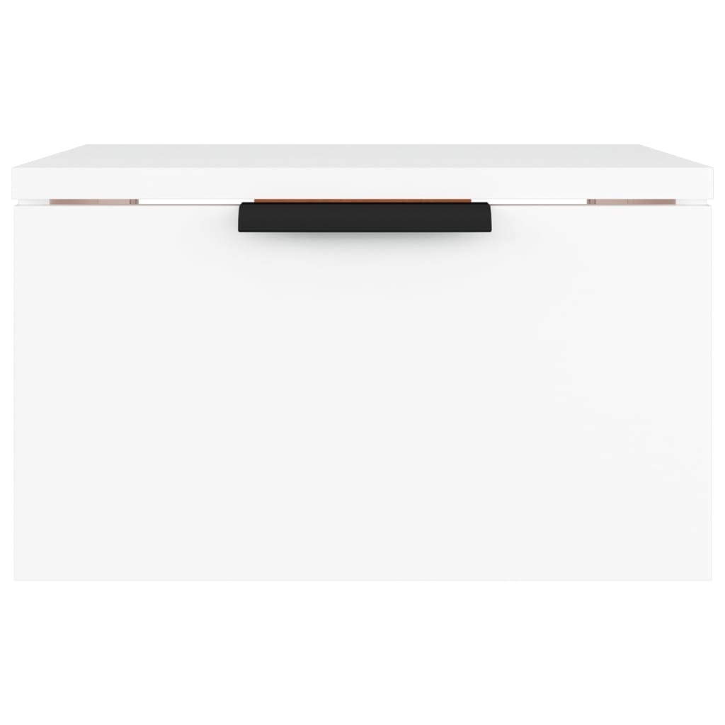 Mesitas de noche de pared 2 uds blanco 34x30x20 cm