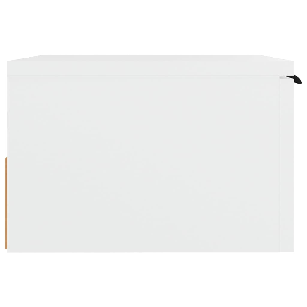 Mesitas de noche de pared 2 uds blanco 34x30x20 cm