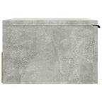 Mesita de noche de pared 2 uds color gris hormigón 34x30x20 cm