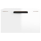 Mesitas de noche de pared 2 uds blanco brillo 34x30x20 cm