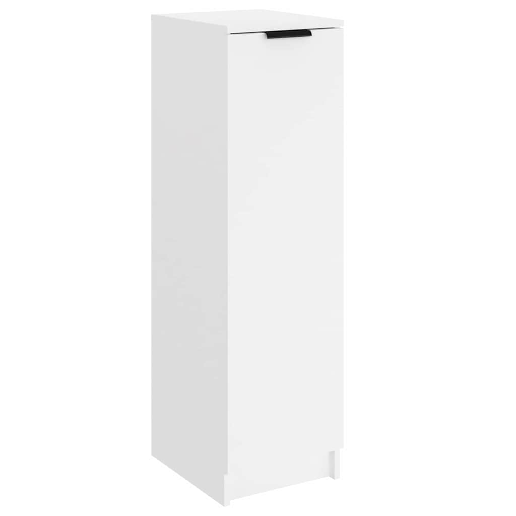 Zapatero de madera contrachapada blanco 30x35x100 cm