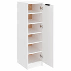 Zapatero de madera contrachapada blanco 30x35x100 cm