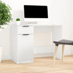 Escritorio de madera contrachapada blanco 100x50x75 cm