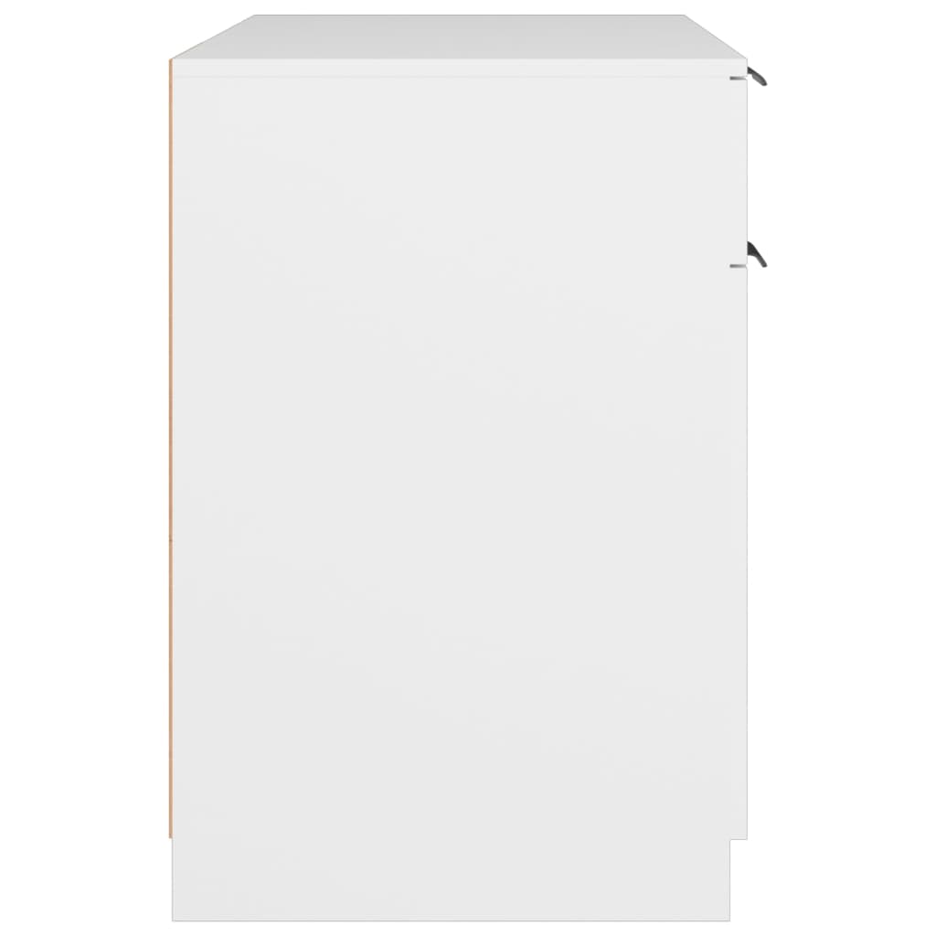 Escritorio de madera contrachapada blanco 100x50x75 cm
