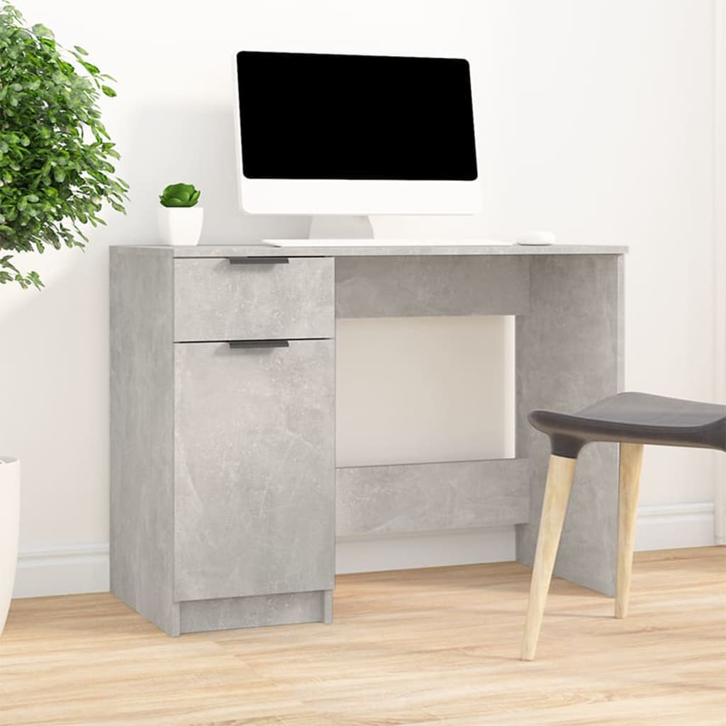 Escritorio de madera contrachapada blanco 100x50x75 cm