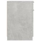 Armario de escritorio madera contrachapada gris 33,5x50x75 cm