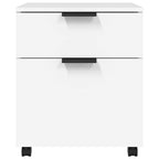 Archivador con ruedas madera contrachapada blanco 45x38x54 cm