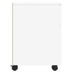 Archivador con ruedas madera contrachapada blanco 45x38x54 cm