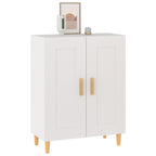 Aparador de madera contrachapada blanco 69,5x34x90 cm