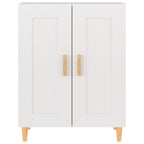 Aparador de madera contrachapada blanco 69,5x34x90 cm